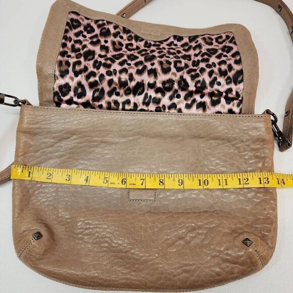 H by Ekatrina New York Tan Studded Flap Crossbody - Picture 7 of 10